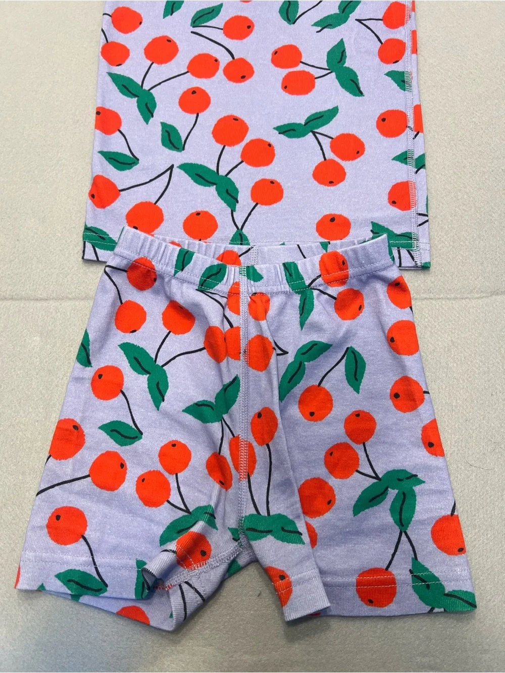 Kids Pajamas Hanna Andersson Lavender/Periwinkle With Cherry Print Size 5 110 Cm